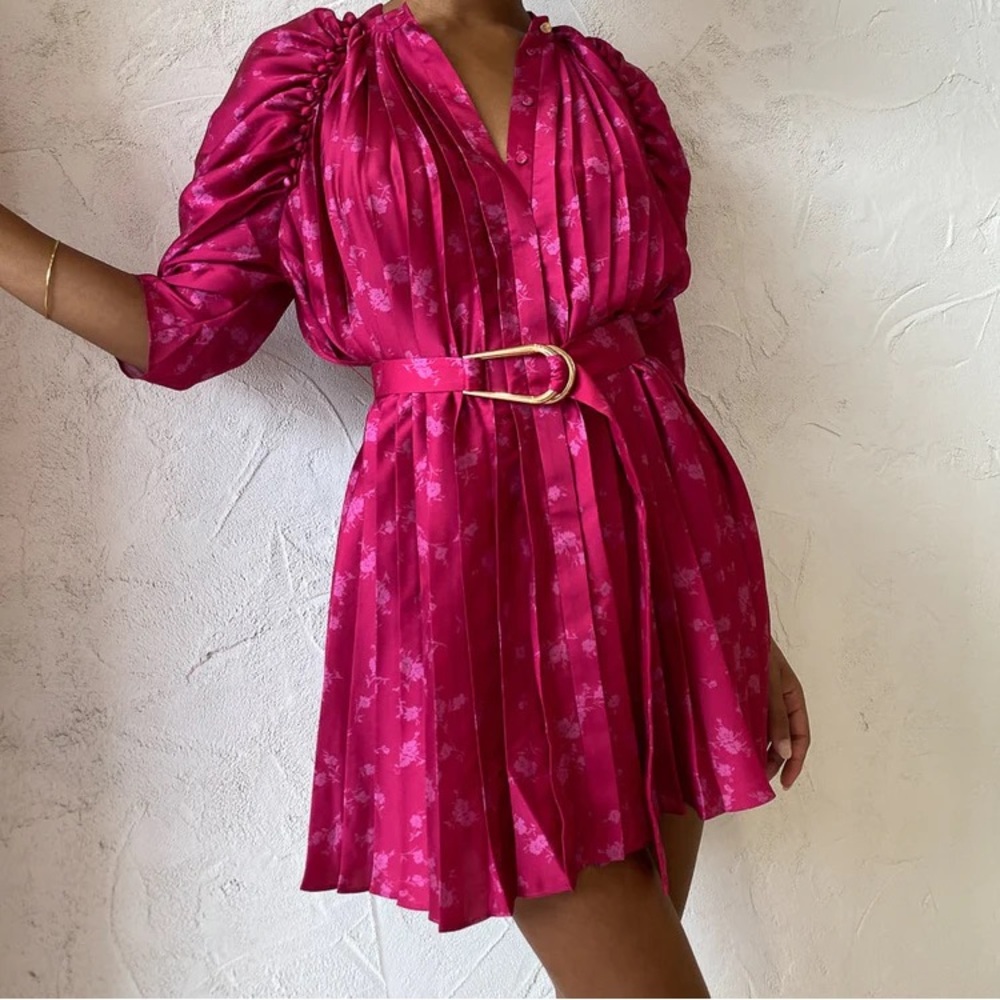 Acler Ivy Dress In Fuschia - Size US4